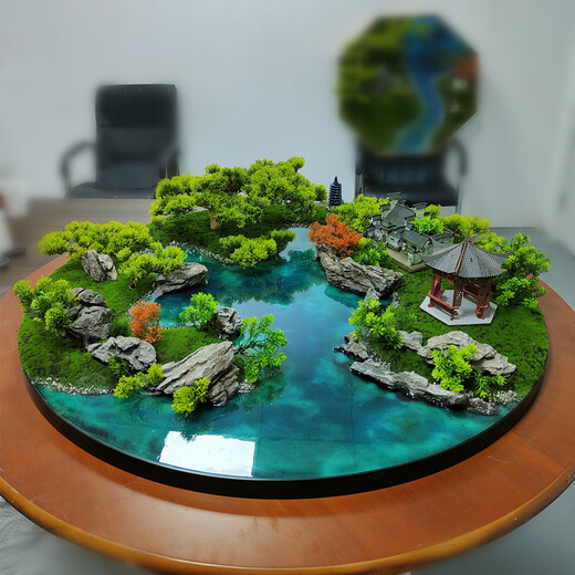 Dongluyu Hotel Hotel Dining Table Flower Vase Bonsai Round Table Turntable Decoration Crafts Garden Design Decoration 60 Ziyun Villa