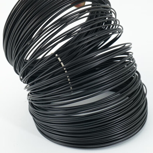 Bingyu BY-30251 Plastic coated iron wire binding wire Optical cable communication strap Black round iron core 0.7mm outer diameter 1.3 (70m)