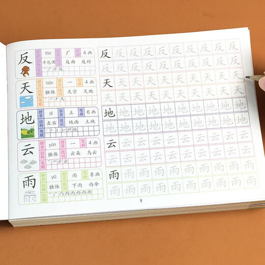 1300 Stiftkontrolle für Vorschulübergang für Vorschule, Schreiben von Kindern und synchronen Red Tracing Posten chinesische Charaktertraining Kindergärten kleine Klasse Mittelklasse große Klasse Erste Klasse Erste Klasse für Kindergartenanfänger grundlegende Schlaganfall -Schlaganfall -Auftrags -Übungsbuch 6 Bücher für Vorschulübergang für Vorschulübergang für Vorschulübergang für Vorschulübergang für Kindergärten für Kindergärten ohne Spezifikationen