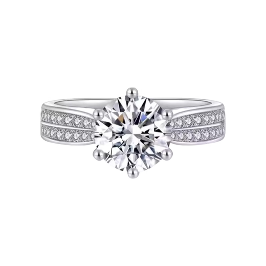 I Do platinum pt950 diamond ring for women gypsophila 1 carat cultivated diamond Starlight Queen wedding ring proposal gift for wife and girlfriend Starlight Queen 1 carat diamond size 18
