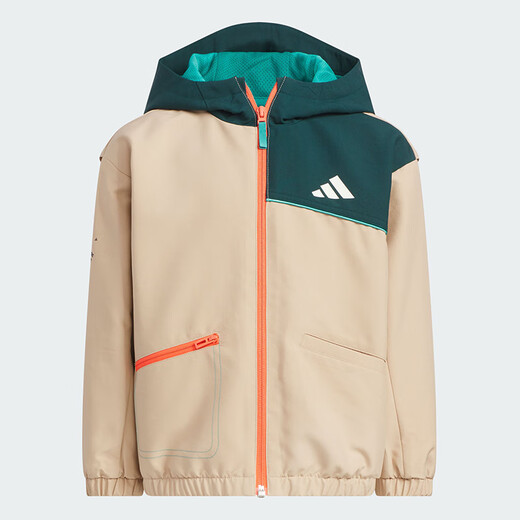 Adidas Children's Clothing 25 Autumn Boys' Woven Jacket Sun Protection UPF50+ Water Repellent Breathable Children's Hooded Jacket Thin KC5327