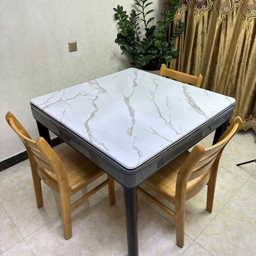 
CLCEY high temperature anti-scalding mahjong machine cover board wooden universal mahjong machine desktop board household dining table table square anti-scalding champagne color cover board 9898 cm