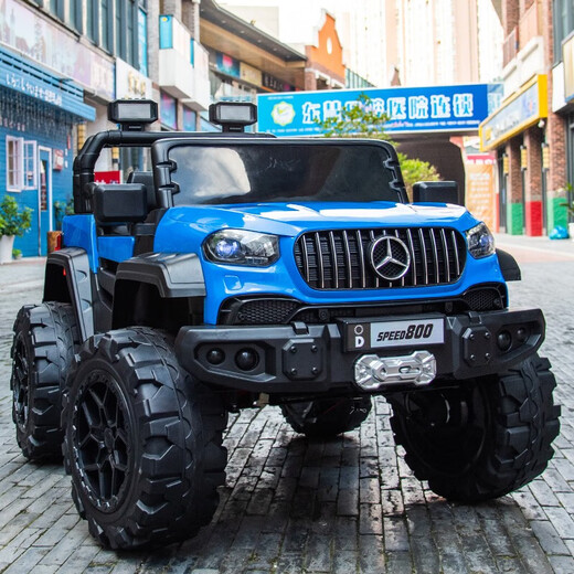 ZOCO children's electric car four-wheeled, can sit adults, double, children's toy remote control stroller, four-wheel drive off-road vehicle, painted red, four-wheel drive full function + 12v10A large battery