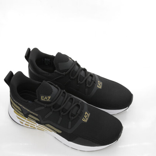 Emporio Armani EA7 Armani Eagle Mark Lightweight Low Top Casual Chores x8x130 XK309 Black M826 40,5 (entrepôt domestique)
