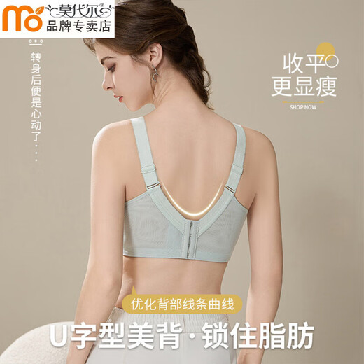 莫代尔大胸显小内衣女无钢圈聚拢女收副乳薄款大码全罩杯蕾丝美背文胸 2663 深紫色 75B 34CD