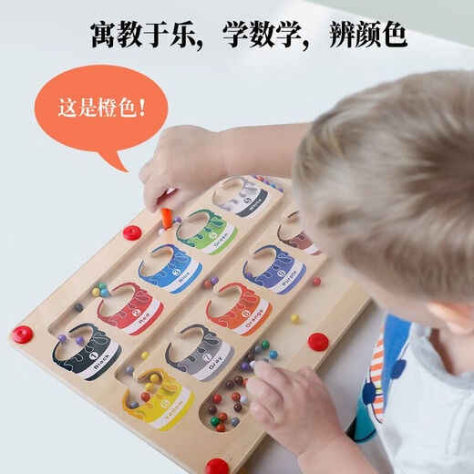 Ywzr stylo magnétique Running Pearl Maze Toy Enfant's Digital Cognitive Color Classification Enseignement AIDS LESSION LESSAGES LORICE LORICE LETTRE MAGNET LETTRE MAGNATIQUE PARTAL PARTAL