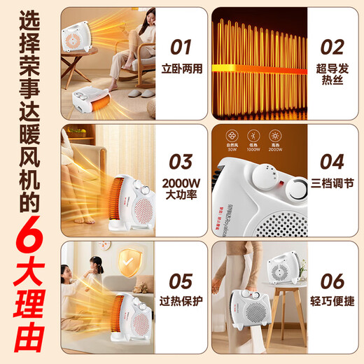 Royalstar's hottest recommended heaters for home offices, desktop heaters, indoor heaters, electric heaters for both vertical and horizontal use, energy-saving fast heating NTS-208A