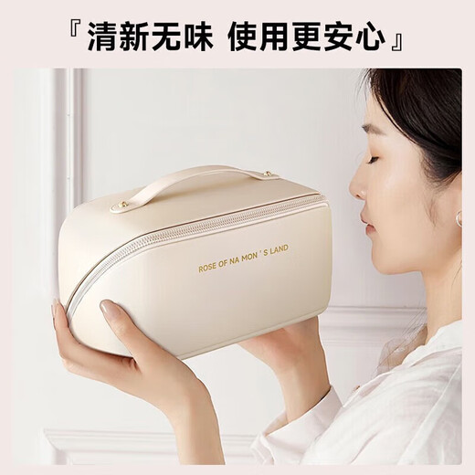 Bolsa de maquillaje de Haofanjie Viajes portátiles Small Storage Bag Outing Women's 2025 Nuevo cosmético de alta precisión Cosméticos Milk Alcicot blanco