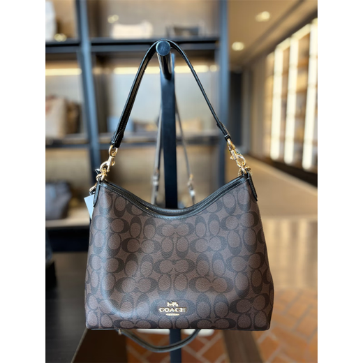 蔻驰（COACH）美国直购 国内现货  Laurel 31 新款奶茶流浪包腋下包 CR149 新款沙色 @长沙现货 CV975-SVPWH