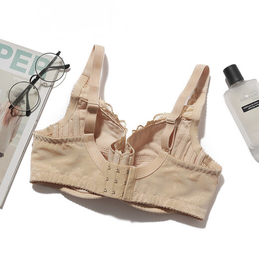 Gujin Purple Lanti Reis Drei-Bastern-Unterwäsche für Frauen Seitensammlung Dünner Tasse Bra STW5308 7373 Dunkle Hautfarbe 75c