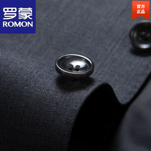 ROMON 140 count 100% wool men's suit suit wedding dress formal B/C/D multi-version high-end autumn and winter suit gray 2XL 185/104B