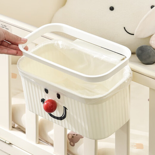 Crib Side Hanging Korb Nachtwindel Windel Aufbewahrungsbeutel Windelwindel Tisch großer Kapazitätsabfälle lächelnde Gesichtsmodell 1 Pack ohne Geruch verdickte Material