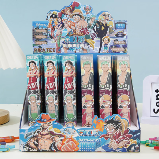 Chendu One Piece Nueva Caja ciega Pen Cartoon Creative Cartoon Cute Ins High-High Value Press Pen en neutral Rápido Ben Pen de agua negra seca 0 X-6189 Naruto Being Box Pen aleatorio 6 0.5 mm x Single