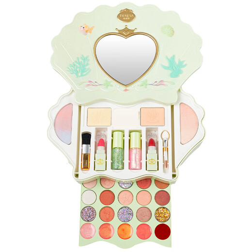 Disney Children's Toys Little Girl Cosmetics Set Elsa Children's Making Makeup Nail Roli à lèvres Boîte cadeau d'anniversaire Ocean Mystery Beauty Box