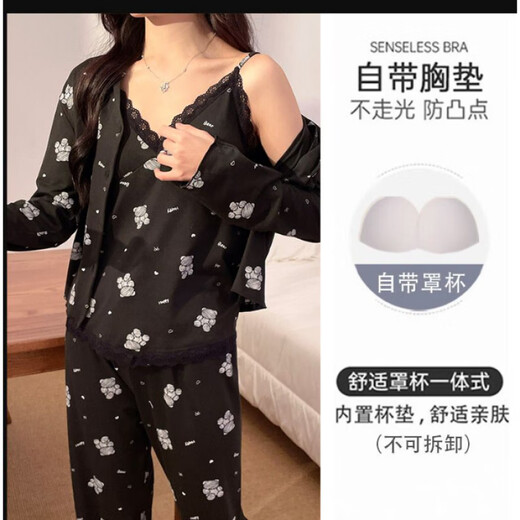Lexi Beilu Spring V-Ausschnitt Hosentäter Pyjamas für Frauen Langarmhosen HOSE KLEIDE Sweet Dollar Style JHX-13803p# Gray 170 m