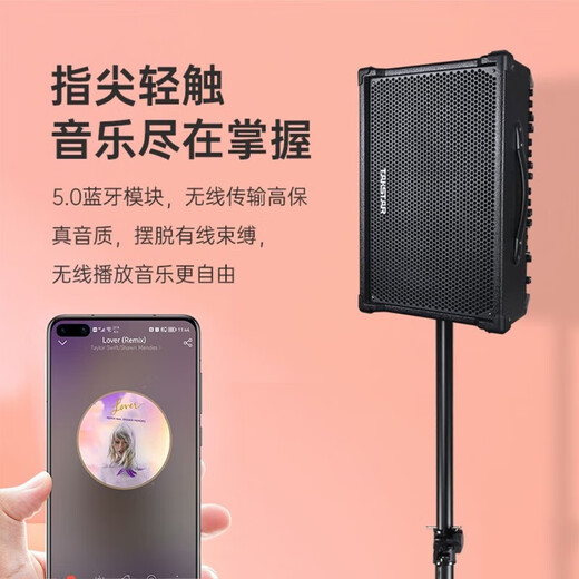 TAKSTAR speaker audio OP-7 guitar playing and singing outdoor live broadcast and internal recording portable roadshow stage performance OP-7 black standard + TS-K301 single microphone