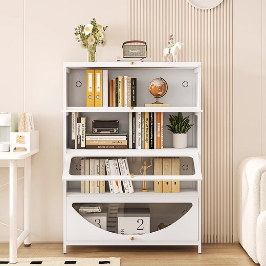 
Moloo steel dustproof bookcase with glass door household storage cabinet multi-layer floor-standing children's bookshelf iron cabinet gray 5 doors-long 900*width 350*height 1695mm