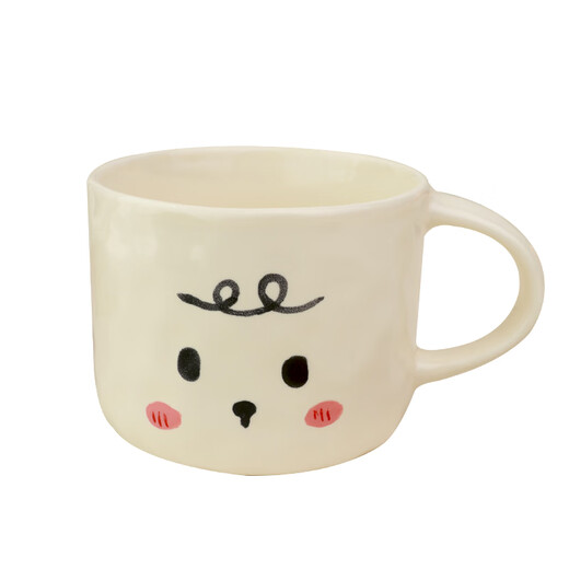 
Finished black and white puppy hand-painted ceramic mug underglaze color couple milk cup breakfast tray home office coffee cup saucer 15906 black puppy dish
