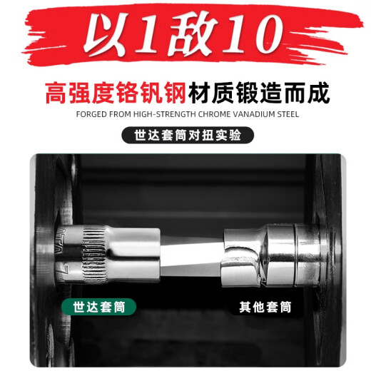 世达套筒小飞中飞大飞外六角套筒头棘轮扳手套管头1213141719 小飞3.5mm6.3mm系列1/4-11301