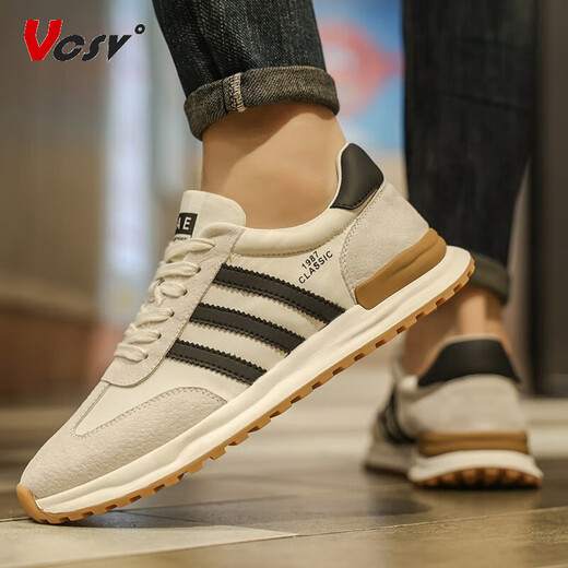 VCSV fashion brand sports shoes men's shoes new summer Forrest Gump shoes men's light luxury casual shoes men's soft sole height-enhancing shoes men's white-light luxury men's shoes 41