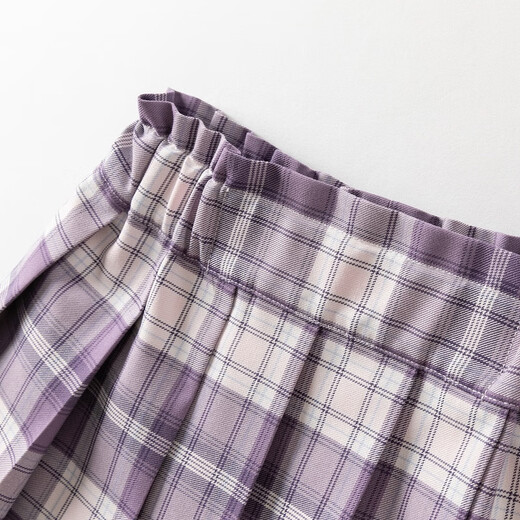 David Bella mid-sized children's skirt spring and autumn clothes girls purple plaid skirt college style JK pleated skirt