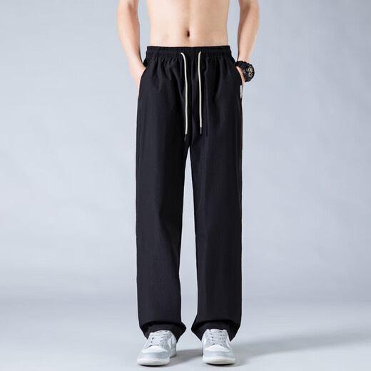 
Foss Phil pants men's summer and autumn style trendy mesh breathable versatile quick-drying straight sport ice silk casual pants CJ-6636 military green M
