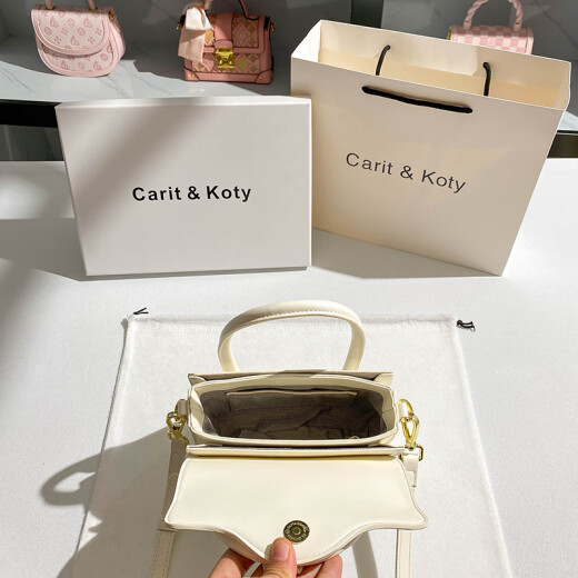 CALCULATE/KEEN CK women's bag this year's popular commuting handbag 2025 spring new niche crossbody mobile phone bag white