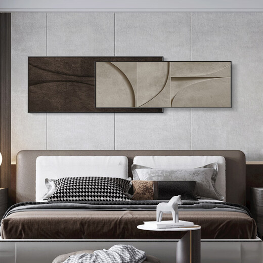 
Wasabi Living Room Decorative Painting Italian Minimalist Sofa Background Wall Hanging Painting High-end New Bedside Mural K9928 [80*30 Large]+[80*20 Small][Add Total Length 11