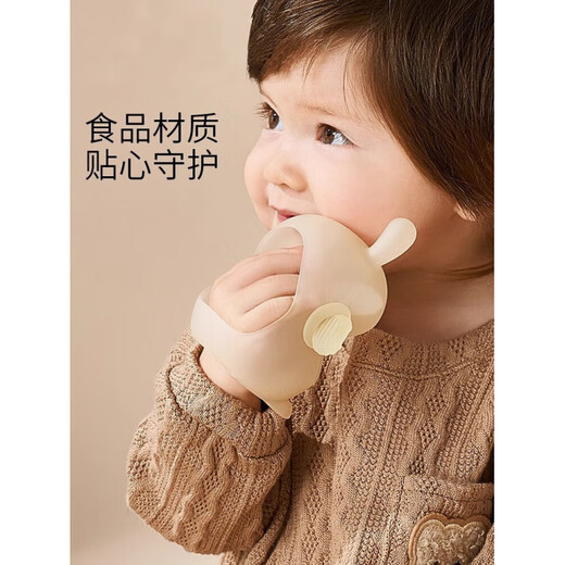 Kachi Muning German Baby Mushroom Teether, Baby Teething Stick, Food Grade Oral Appetite Period Multi-form Anti-eating Hand Artifact, Free Storage Box + Anti-drop Chain, Kerry Yellow