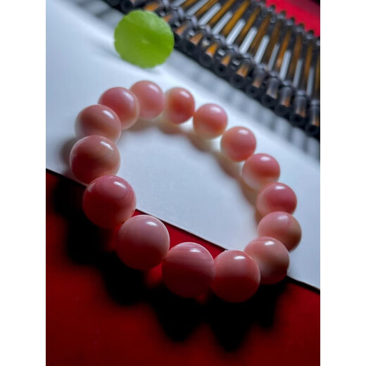 Yue Bu Rouge Conch Queen Shell Bracelet Pink Shell Queen Fritillary Crystal Natural Deep Sea Big Conch Female Coral Shell Bracelet 10mm18 pieces
