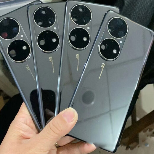 Huawei (HUAWEI) is suitable for Huawei P50Pro original disassembled back cover P50E battery cover outer rear shell screen glass original second-hand phone case P50Pro back cover bright black original disassembled 98 new with frame