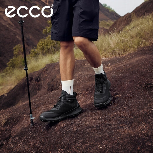 ECCO sports shoes for men, winter thickened, warm and grippy, wear-resistant outdoor hiking shoes, Aotu 824294, black 40