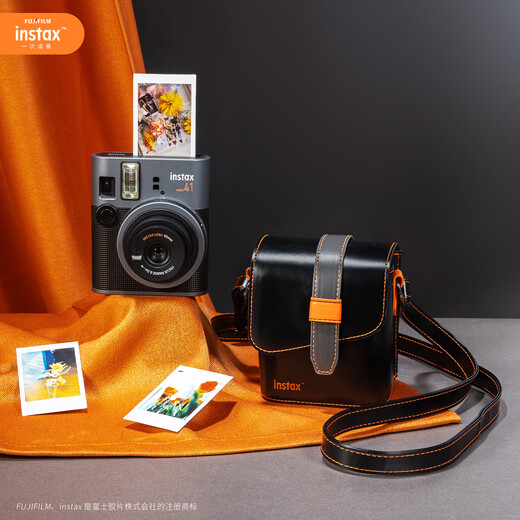 Fujifilm (FUJIFILM) National Bank genuine mini 41 gift box version includes photo paper, one-time imaging, retro Polaroid mini SE/9/11/12/40 upgraded film camera, black, new classic gift box version adds 10 pieces of rainbow photo paper, package 2, 10 pieces of classic photo paper + 20 pieces of white edge photo paper + gift box accessories