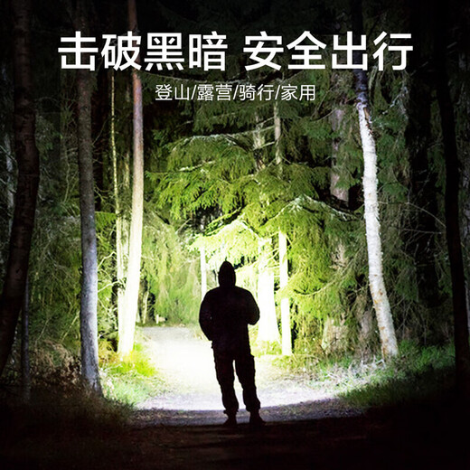 变焦强光手电筒 远射可充电长续航户外多功能易携带 强光变焦手电【SFL6168】+送充电