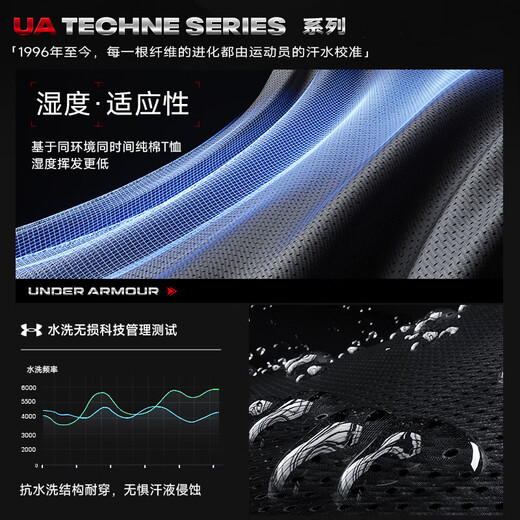 
Under Armour short-sleeved T-shirt for men's quick-drying clothes sports fitness clothes high-end tops basketball training running jersey thin summer