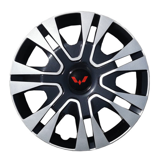 Adecuado para Wuling Rongguang NUEVA TARJETA VIAJE CUBIERTA CUBIERTA PULMA CUBIERTA DE CAPA DE RUEDA Iron Cubierta de anillo de acero SN7374 de 15 pulgadas Silver 1