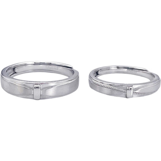 Lao Fengxiang platinum ring pt950 bow couple ring proposal and birthday gift for girlfriend and wife platinum jewelry platinum about 8.75g one pair