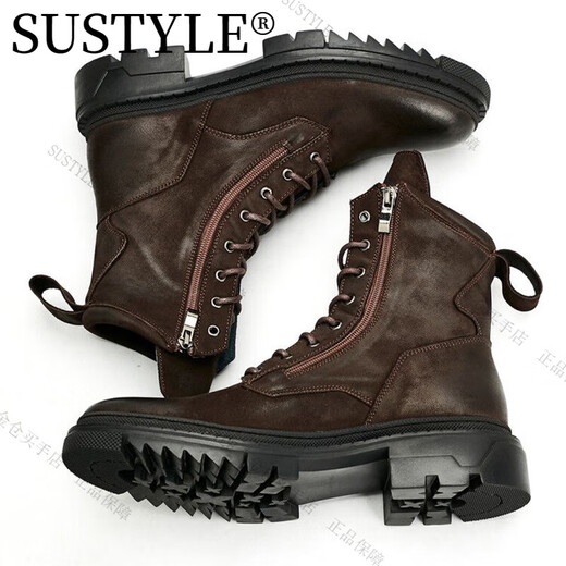 Bottes Martin en cuir authentique Martin pour hommes de style britannique