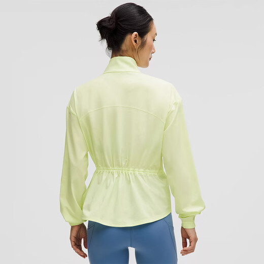 lululemon丨UV-Protective Women's Running Waist Drawstring Jacket LW3IKAS Yuanqi Yellow Green S