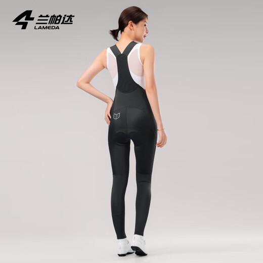 Lampada Arrow Feather 20 Double Arrow Cycling Pants Summer Women's Quick-Drying Professional Road Cycling Bib Shorts Black Bib Trousers Double Arrow Pant Pads + Side Pockets L