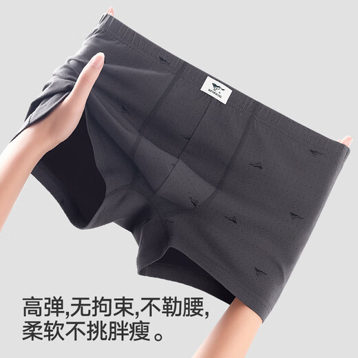 
Seven Wolf Underwear Men's Pure Cotton 7A Antibacterial Men's Boxer Breathable Shorts Boxer Top 4 D3290 Printed Model 2XL