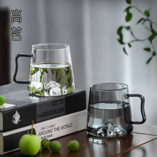 
Yunmao Japanese glass cup household large capacity water cup high temperature resistant summer thickened mountain green tea cup creative drinking water cup 9195 mountaineering cup 2