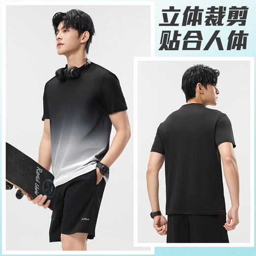 Victoria Traveler Sports Set Men and Women Summer Short Sleeve Shorts Ice Silk Quick Dry T-shirt Training Fitness Running Basketball Badminton Suit