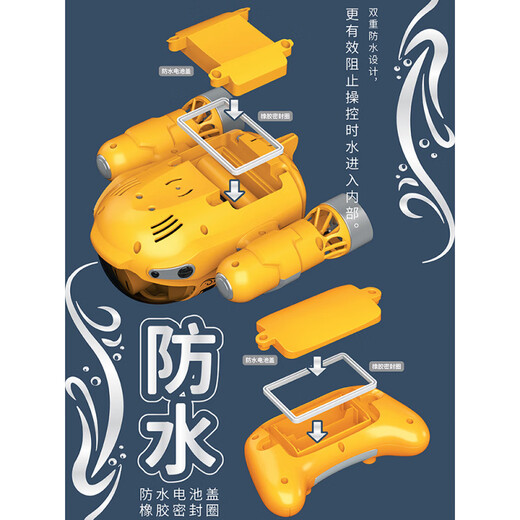 千奇梦喷雾汽艇双螺旋桨遥控潜水艇电动船模型儿童玩具沐浴戏水夏季 【喷水】遥控仿真河马 游泳眨眼 豪华【四组电池+2充电线】20%选