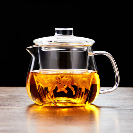 Mudye tea making glass small teapot large capacity high borosilicate heat-resistant thickened men's office tea cup special for one person