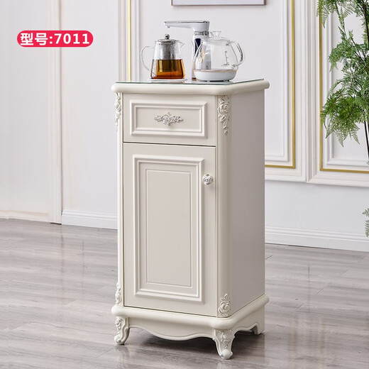 Tea bar machine for household European-style fully automatic solid wood living room vertical tea cabinet underwater bucket water dispenser 2025 new model 9902 white fully automatic warm