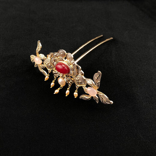 Jieyi Hanfu hair crown, ancient style girls' hairpin, ancient costume headdress, horse face skirt, children's hairpin, Mulan accessories, Hanfu hairpin 1 piece