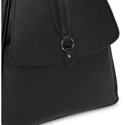 Hexagona backpack for women women's large capacity college style trapezoidal travel bag black 2025 new fashion bag black (29cm*22cm*9.0cm) 5.7L