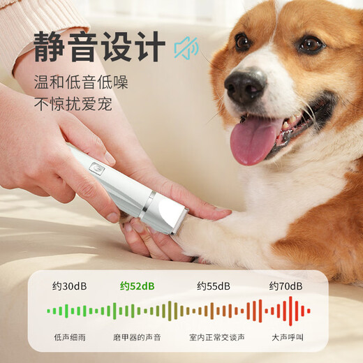 XMSJ Puppy Shaving Multifunctional Electric Clipper for Dogs and Cats to Cut Foot Hair and Repair Magic Shaving Set Upgraded Long Battery Life Pearl White 3-in-1