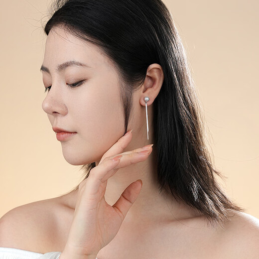 Dara seawater pearl earrings Jurchen multi-hemp strong light round two-wear earrings Chinese Valentine's Day gift for girlfriend and wife